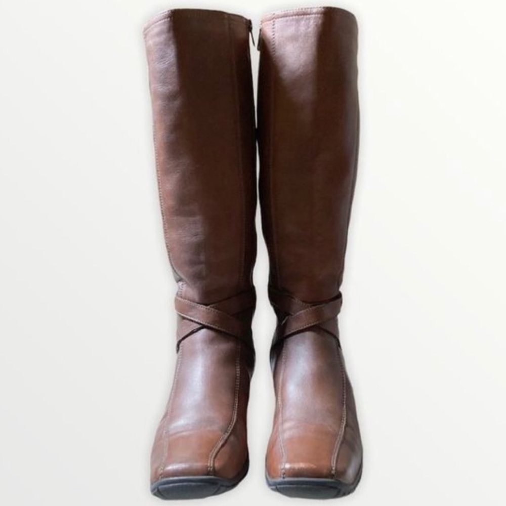 EUC Clark’s Mia West Leather Tall Riding Boots